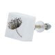 White and Golden Dandelion Stone Decorative Knobs for Dresser